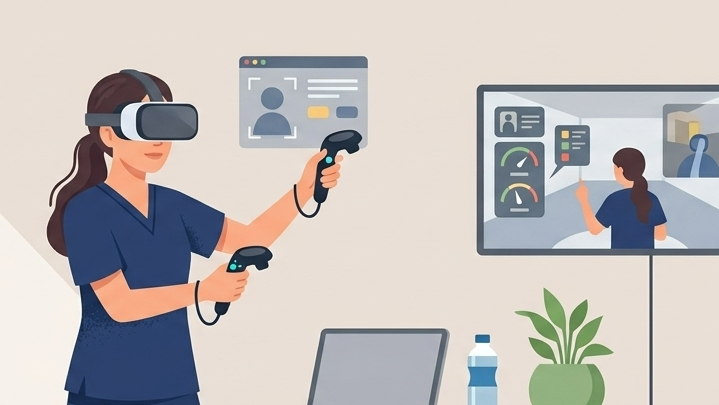VRトレーニング中